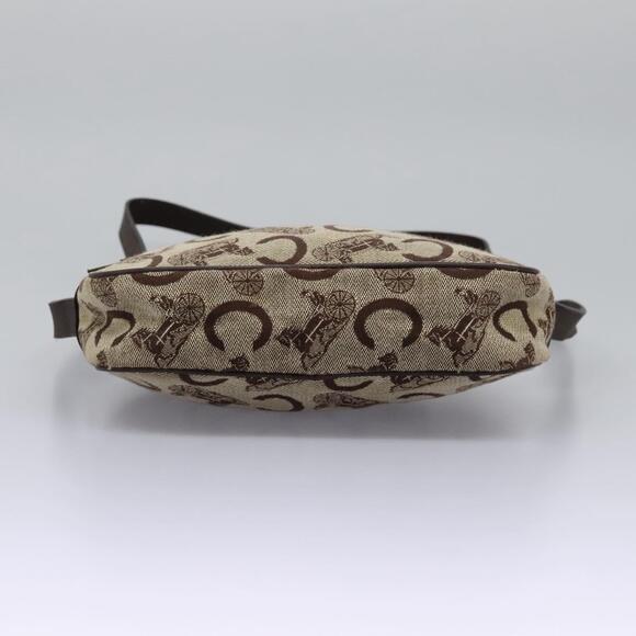 CELINE C Sulky Shoulder Bag Canvas Leather Beige Brown - Picture 9 of 12